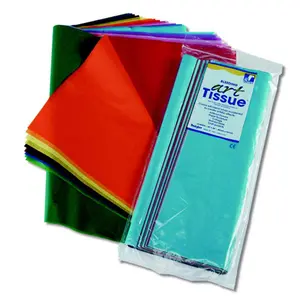 212 MAIN Pac Spectra Translucent Art Tissue Paper - 100 Sheets, Assorted Colors, Easily Bleeds, Office Stationery for Art Crafting, Computers & Office Equipment Use