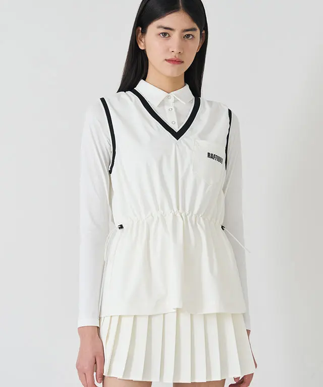 Raffiuro String Vest - Ivory