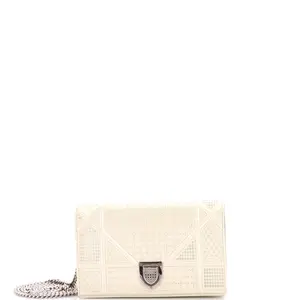 Pre-owned Dior material Messenger Bags Christian Diorama Flap Bag Cannage Embossed Calfskin Mini by Rebag