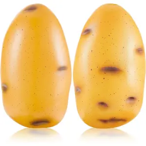 Charniol 2 Pack Funny Squeeze Potato Stress Ball for Adults Kids, Anxiety Relief Fidget Toy, Soft PU Desk Toy, Novelty Gag Gift for Coworkers Employee Office School Party, 4.4 x 2.6 x 2 Inch