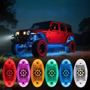 12V/24V LED Car Warning Light Strobe Light Flashing Light Truck LED Brake Lights 9 Leds Indicator Lamp Waterproof Signal Light