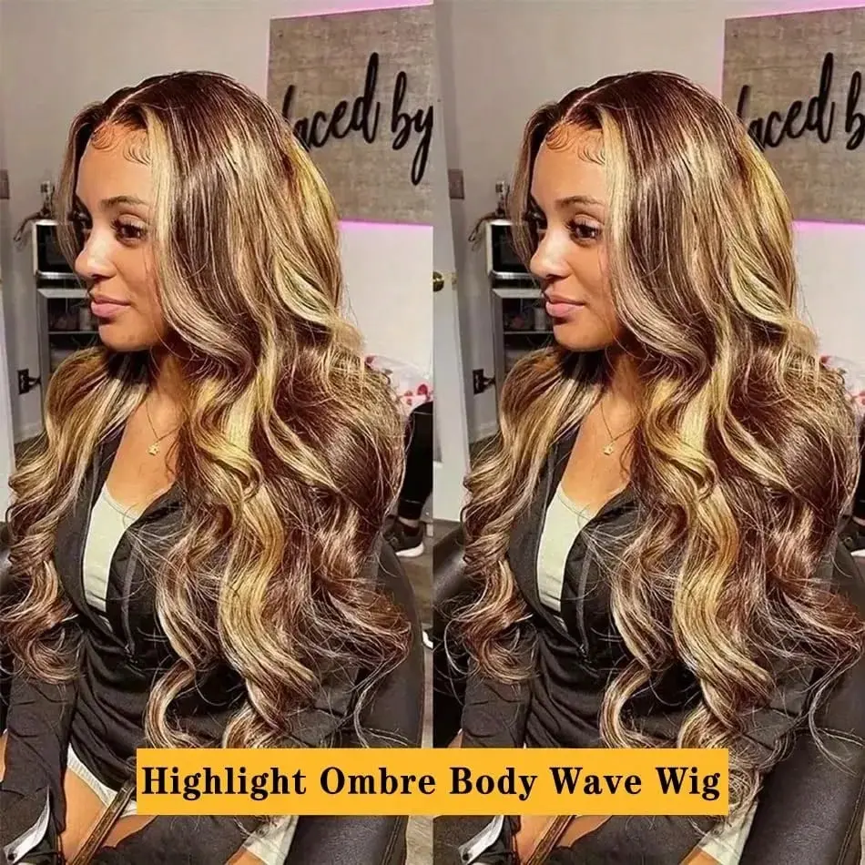 28 Inch Highlight Ombre Lace Front Wig Human Hair 13x4 HD Deep Wave 180 Density Amazon.com : Alidiamond 28 inch Curly Highlight Wig Human  main image 3