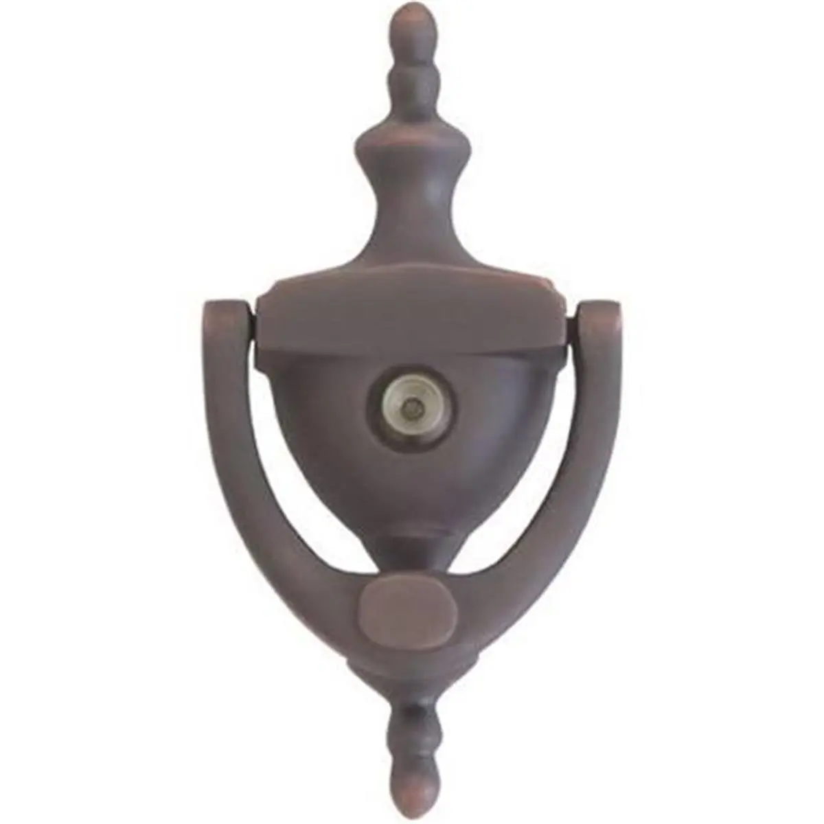 Brass Accents 6 in. Venetian Bronze Traditional Door Knocker with Eyeviewer, Home Improvement Door Hardware