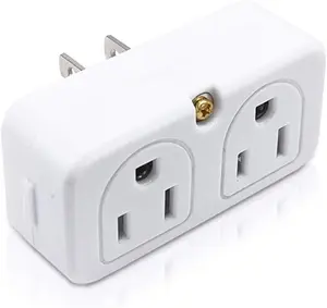 Adapter Outlet Extender, 2-Prong Mini Wall Plug, Multi Outlet Splitter with 4 Outlets