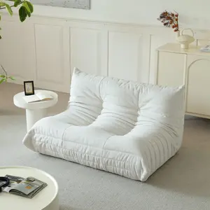 2 Seats Loveseat Sofa Luxury Sofa Couch Chair, Lazy Floor Seating, Fireside Bean Bag Chair, Ergonomic Tatami Sofa Lounger for Living Room, Bedroom, Office, Loveseat sleeper Inflatable Home sectional couch sofa bed