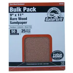212 MAIN Fine Sandpaper, 9x11 in, 150 Grit for Fine Finish Wood Sanding, 25-Count Pack (25 sheets) - Reptile & Amphibian Cleaning Tool