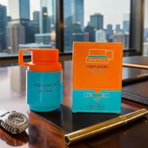Manhattan Skyline Men's EDP Spray - 100ml Blueberry Citrus-Woody Natural Modern Blueberry Orange-Flavored Men's Fragrance, Single Item, Ideal Gift, Natural Men's Fragrance