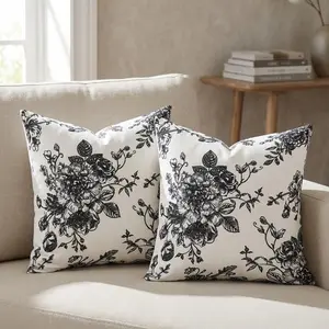 Waterproof Floral Outdoor Pillow Covers, Farmhouse Decorative Throw Pillowcases, Patio Furniture Accessories