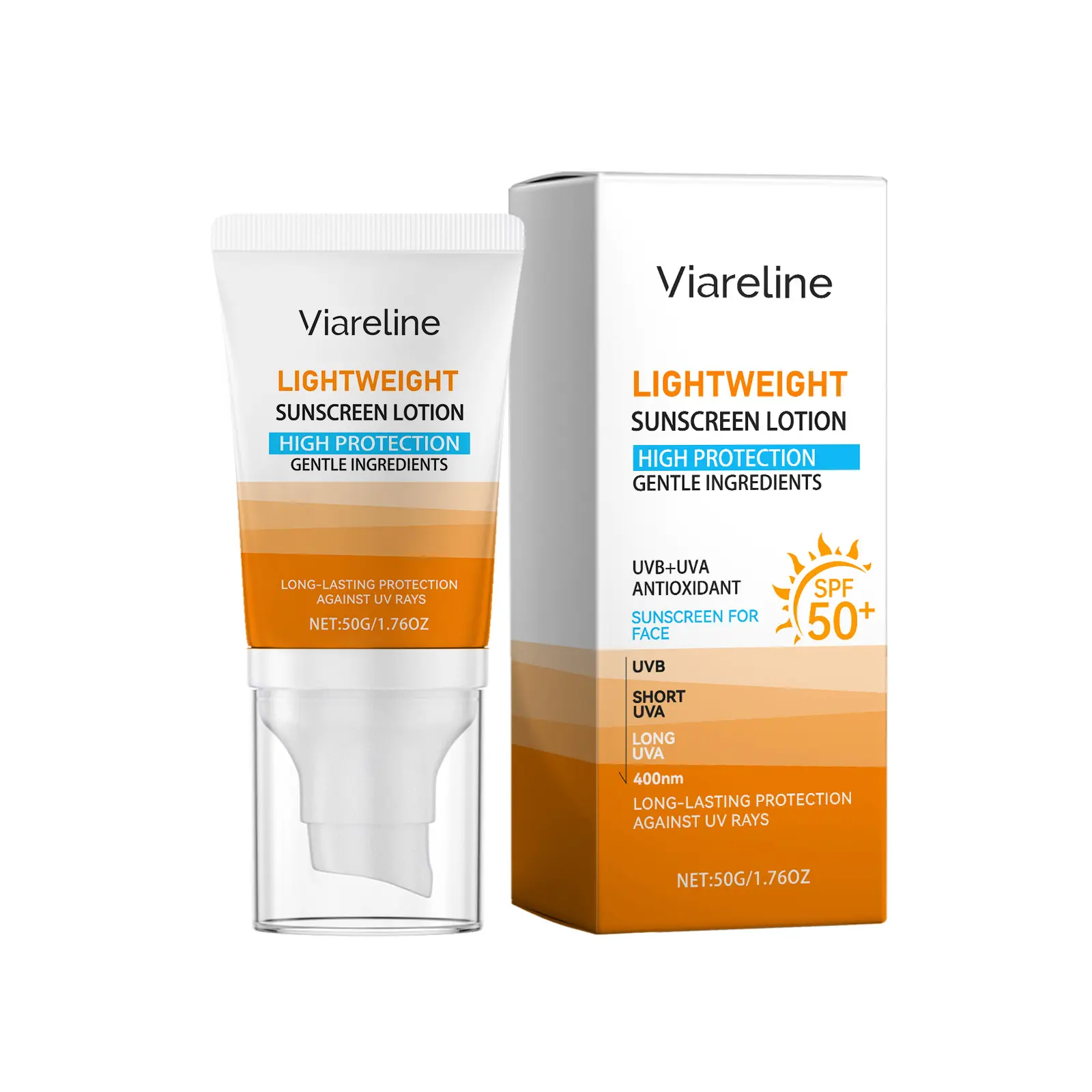 Viareline Lightweight Protective Cream Outdoor Protection Moisturizing Skin Care Natural Lightweight Refreshing Non-Heavy