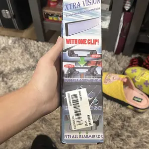 Panoramic Rear View Mirror, 300MM Wide Angle Convex Rearview Mirror, Universal Interior Clip-on Car Rearview Mirror, HD Universal for Car SUV Trucks Vehicles