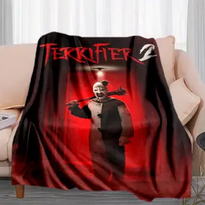 Terrifier (8) Printed plush blankets are suitable for all seasons, soft and comfortable for sofas, mattresses, offices, outdoor use, camping, travel, and home use. Perfect for Black Friday, C