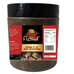 Smarter Flavor Jerk Seasoning - 250ML Dark Flavor with Ingredients for Cooking &à l)) Disposable Use - Cookware