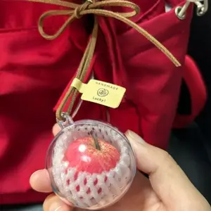 Apple Shape Pendant Ornament, Creative Christmas Apple Decoration, Car Interior Hanging Accessory, Car Interior Ornaments, Realistic Apple Bag Charm, Holiday Gift, Car Accessories