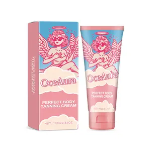 OCEAURA Perfect Body Tanning Cream Beta-Carotene Color Evening Coconut Oil Moisturizing Gradual Tanning Lotion