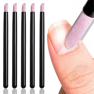 5Pcs Manicure Quartz & Ceramic Carving Polishing Pen Set, 45 Degree Dead Skin & Cuticle Remover Nail Cuticle Remover Nail Buffer Pumice Stone Nail Cuticle Pusher For Fingernail Gelnail Natural Nail Nail Art Accessories