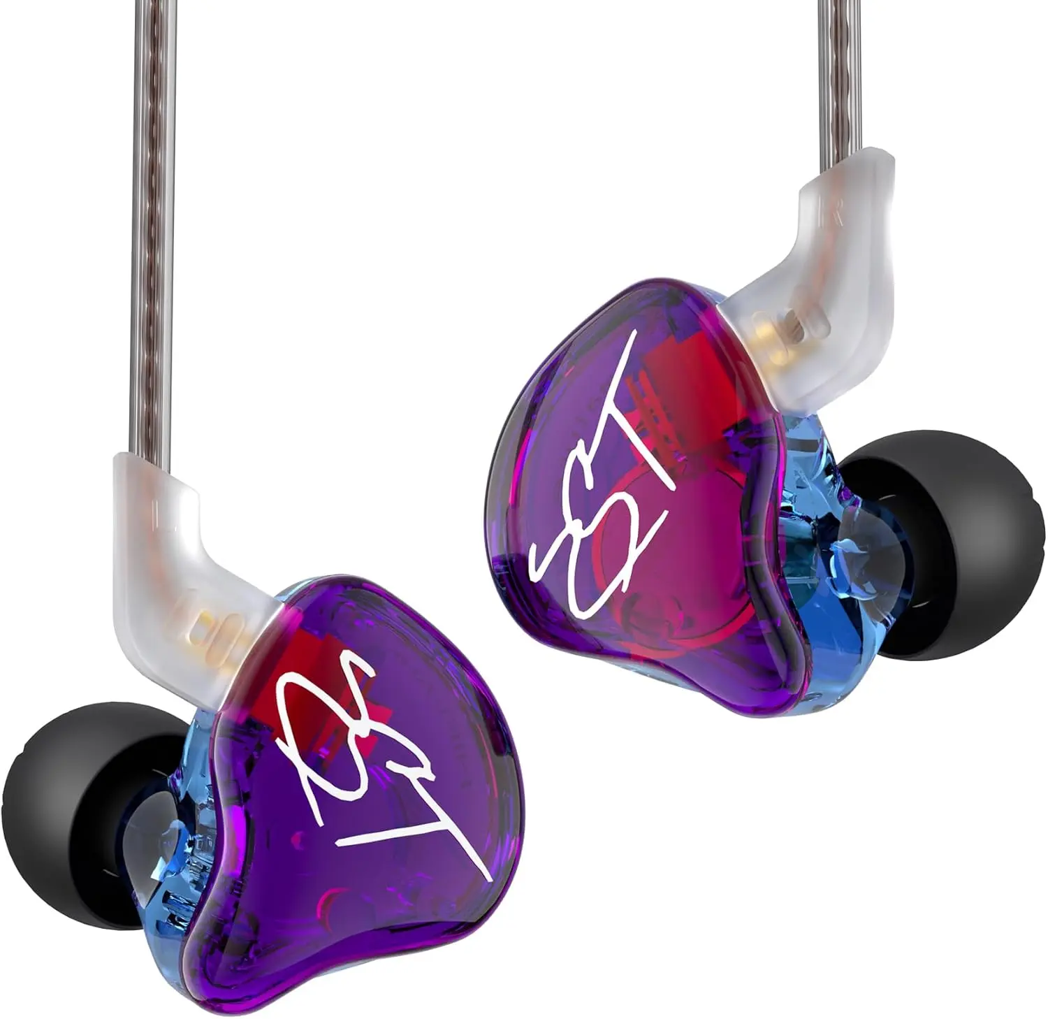 KZ ZST in   Headphone Hybrid Banlance Armature with Dynamic in- phone 1BA+1DD Wired buds HiFi Headset Gaming IEMS with Detachable  for Gamers,Musicians