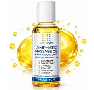 Lymphatic Drainage Massage Oi for Massage Therapy - Arnica and Coconut Oil for Manual Lymph Drainage & Post Surgery Recovery for Liposuction, 360 Lipo, BBL,Tummy Tuck, Lymphedema, Lipo Foam-2.0 oz
