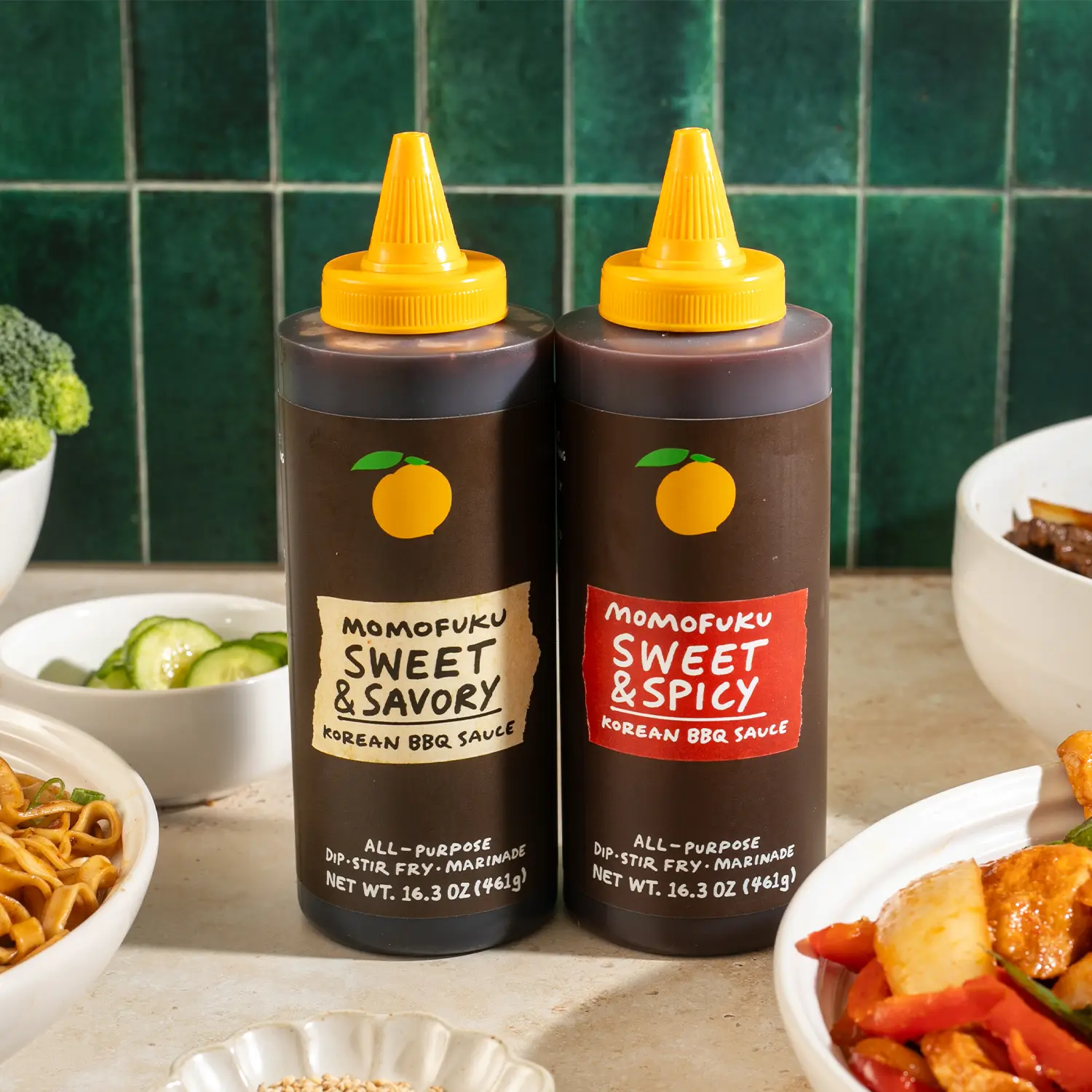 Momofuku Korean BBQ Sauce Duo - All Purpose, Sweet, Spicy, Savory - Sauces for Dipping, Stir Fry or Marinade Asian Flavor