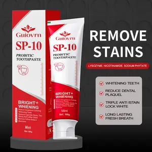 Toothpase Whitening SP10,Mint Probiotics Niacinamidetoothpaste -Healthier Smile,Guiovrn Oral