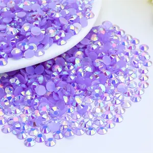 5000pcs Light Ab Resin Rhinestones, 3-6mm Round Jelly-Like Gemstones, Ideal for Accessories, Shoes, Clothes, Cosmetics, Bags, Decorations