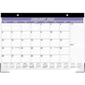 2025 Desk Calendar - 18 Months Calendar from January 2025 - June 2026, Desk Calendar 2025-2026 with to-do List, 12" x 17", Purple
