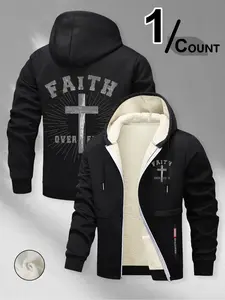 ❄️Winter Faith Armor: FAITH OVER FEAR Sherpa Jacket | 1/COUNT + Cross Print🔥Crush Cold & Doubt – TikTok’s Hottest Spiritual Flex💥