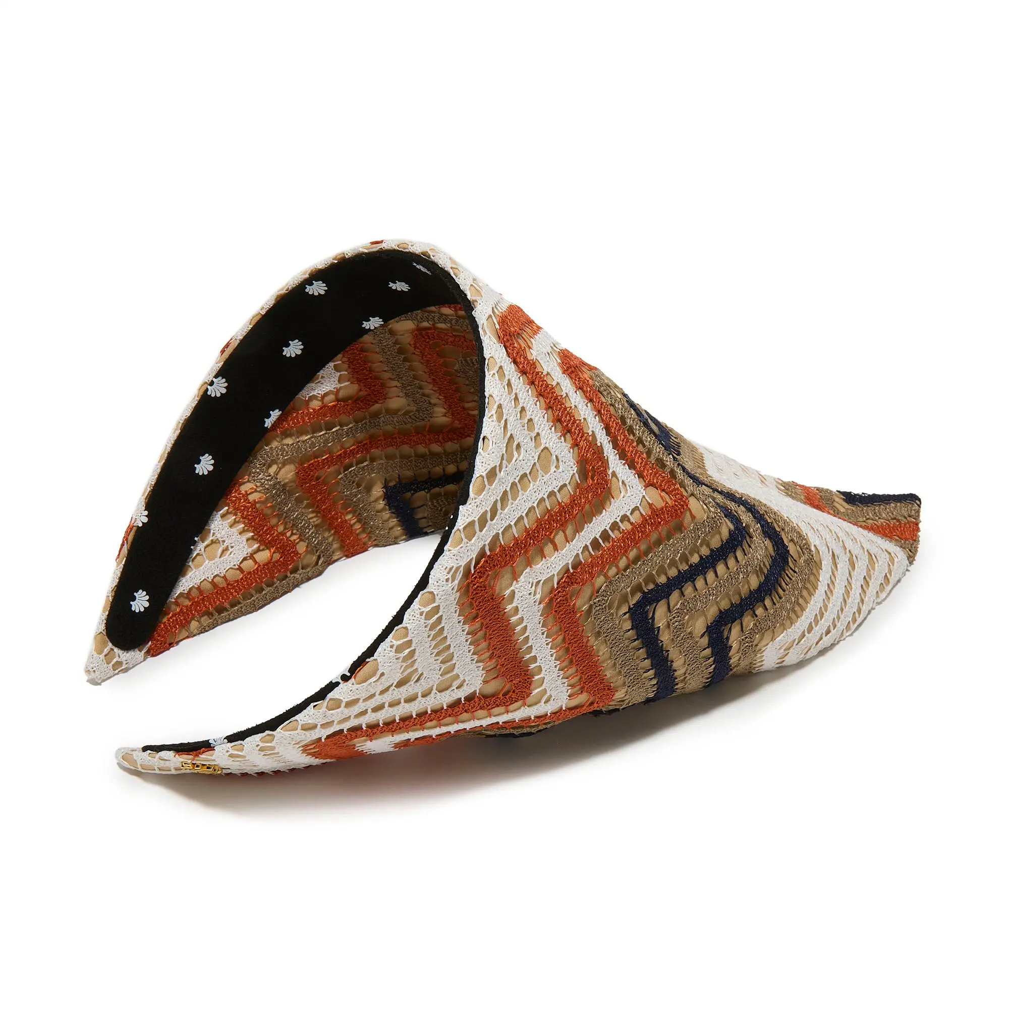 CARAMEL CHEVRON JACKIE CROCHET HANKERCHIEF HEADBAND