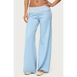 Edikted Women's Clarisse Stripey Flared Knit Pants