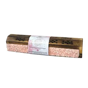Wooden Incense Coffin Box - Rose Quartz, 12 Inch