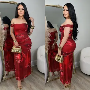 Nayeli Mesh Dress (Red)