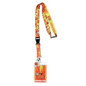 Chainsaw Man ID Lanyard Breakaway Badge Holder w/Character Card & Pochita Rubber Pendant Charm for Keys Keychain Wallet