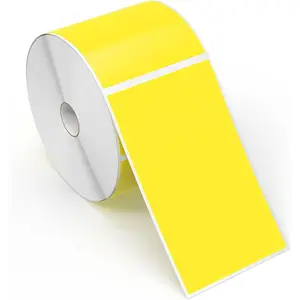 3 x 5 Inch Labels for Storage Bins Removable Vinyl Rectangle Moving Labels for Boxes 500 count Adhesive Color Coding Stickers  for  Classroom Office Warehouse, Fluorescent Yellow