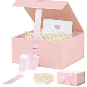 Gift Box,9.5'x7.1'x4.3' Gift Boxes with Lids for Presents with Magnetic Closure and Ribbon for Wedding,Storage,Birthday