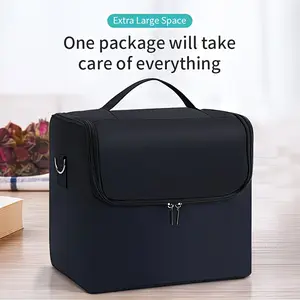 3-layer cosmetic storage box professional makeup bag large-capacity makeup tool storage box