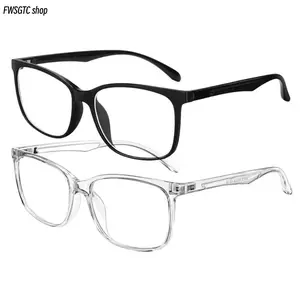 Unisex Square Frame Blue Light Blocking Glasses, Anti UV Ray Color Tinted Eyewear, Blue Blockers Glasses for Computer Gaming & Daily Wear