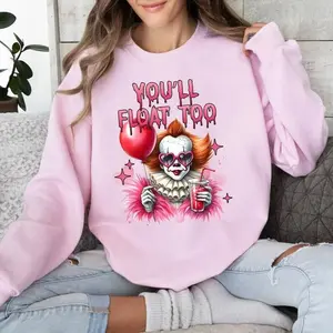 Pink Horror Pennywise Shirt, You'll Float Too Shirt, The Killers Shirt, Horror Movies Shirt, IT Movie Shirt, Halloween Shirt