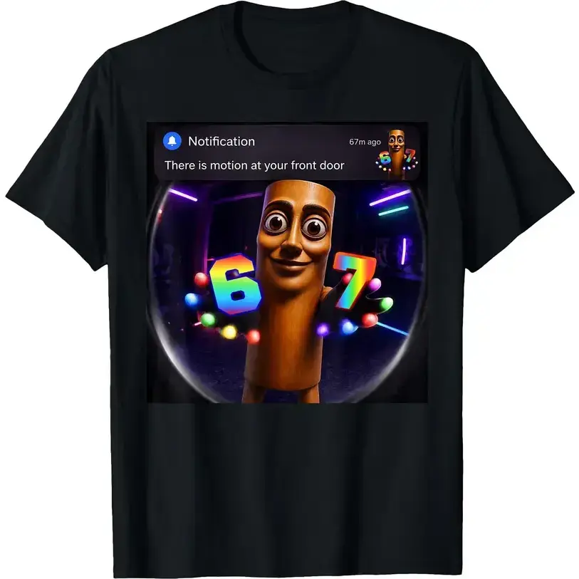 Triple T Tung Sahur 67 Six Seven Meme T-Shirt Gloving Hand,Funny Graphic Tees Unisex Cotton Crewneck Top