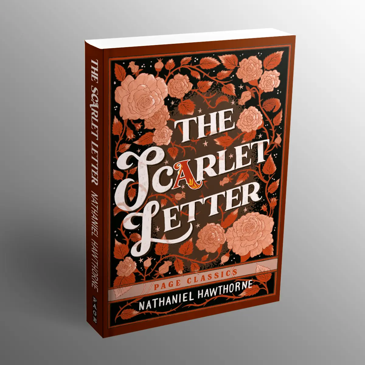 The Scarlet Letter by Nathaniel Hawthorne - Paperback Literature Book, Classic Novel, 17th-Century Puritan New England Theme, 244 Pages, 5.1 x 7.87 Inches Format