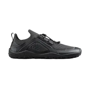 Vivobarefoot Mens Primus Trail Knit Firm Ground Running Sneakers Shoes - Black