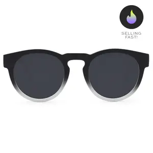 Chelsea Black & White Sunglasses, Round Shape, Adjustable Fit, Stylish Design