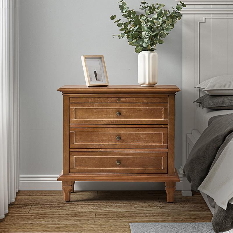 Hulala Lionel 3 Drawer Nightstand with Charging Station