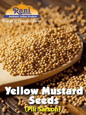 Rani Yellow Mustard Seeds Whole Spice 14oz (400g) ~ Ideal for Pickling, Dressing and Making Ground Mustard for Cooking, All Natural | Vegan | Gluten Friendly | NON-GMO | Kosher | Indian Origin