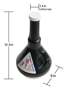 Black Funnel 328- Plastic Funnel With Dual Caps For Easy Clean Up
