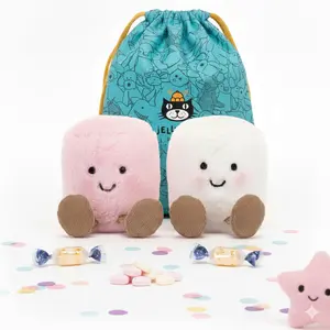 Official Jellycat Amuseables Marshmallow Plush | Sweet Cuddle Marshmallows Stuffed Animal | Cute Valentine's Day Anniversary Gift