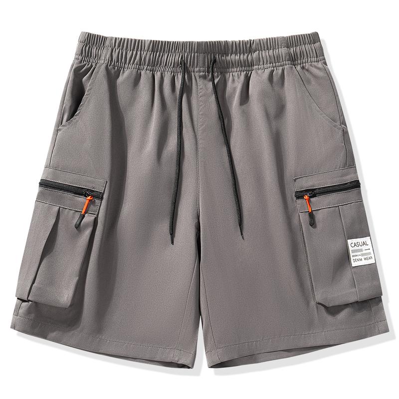 Men's Clothing Men's Overalls Straight Shorts with Zipper Casual Fashion Trend Summer