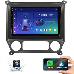 Android Radio for 【Chevrolet Chevy Silverado & GMC Sierra 2014 2015 2016 2017 2018】 Headunit Navigation 10.1 Inch IPS Touch Screen 2GB+64GB/4GB+64GB Wireless Carplay Android Auto WiFi