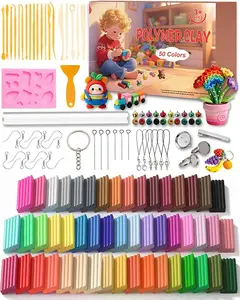 Polymer Clay Kit,  Colors Oven Bake Clay with 20 Sculpting Tools and 9 Accessories, Non-Sticky Modeling Clay for Kids DIY Crafts, Birthday and Christmas Gift for Beginners