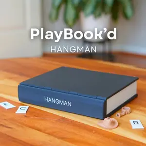 Playbook'd Hangman Fun Board Game for Family Game Night, Engaging Strategy and Word Challenge for All Ages, Classic Indoor Entertainment, Board Games Book Box