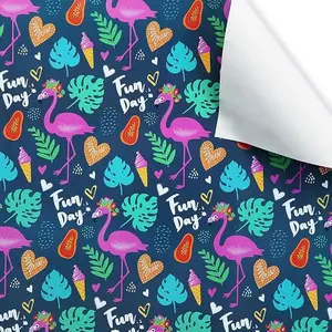 Flamingo Wrapping Paper , Gift Wrap Paper, Tropical Themed Wrap Paper Sheet, 6 Sheets Folded Flat 20x28 Inches Per Sheet