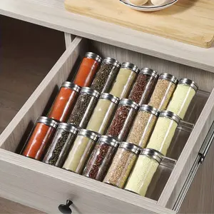 Durable Acrylic Kitchen Spice Organizer and Storage Rack, Acrylic Storage Drawers, Drawer Jewelry Holder, Ladies Makeup Cabinet, Staircase Condiment Container